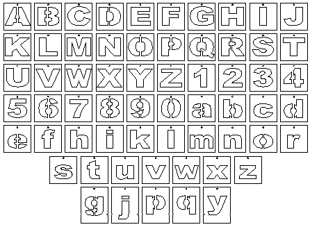 alphabet schablonen 560
