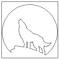 Wolf with Moon