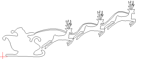 Weihnachtsmann Schlitten Rentieren